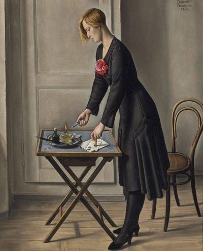art oil painting reproduction of  Fran Ois Emile Barraud The Intriguing 1931 museum quality handmade