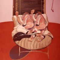 Francis Bacon Two Figures Lying On A Bed With Attendants - Part 2 Hand Painted Reproduction