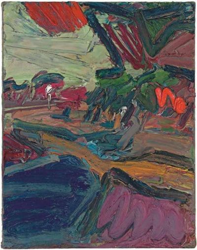 art oil painting reproduction of  Frank Auerbach Primrose Hill Study - Autumn Evening 1979 museum quality handmade
