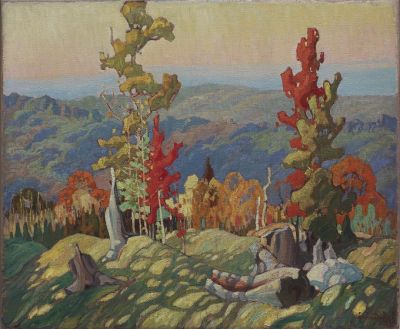 art oil painting reproduction of  Frank Carmichael Festive Autumn museum quality handmade