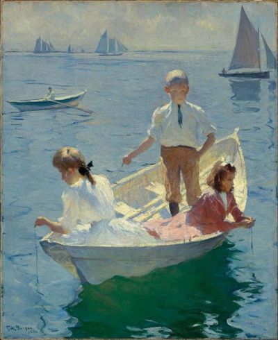 art oil painting reproduction of  Frank Weston Benson Calm Morning 1904 museum quality handmade