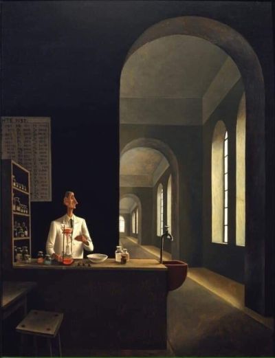 art oil painting reproduction of  Franz Sedlacek The Chemist 1932 museum quality handmade