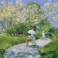 Frederick Childe Hassam A Walk In The Park 1889 Hand Painted Reproduction