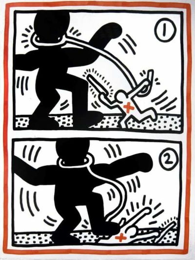 art oil painting reproduction of  Free South Africa By Keith Haring museum quality handmade