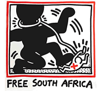 Free South Africa By Keith Haring 2