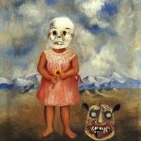 Frida Kahlo Girl With Death Mask She Plays Alone