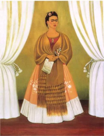 art oil painting reproduction of  Frida Kahlo Self-portrait Dedicated To Leon Trotsky museum quality handmade