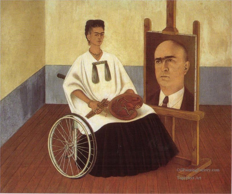 Frida Kahlo Self-portrait With The Portrait Of Doctor Farill museum quality