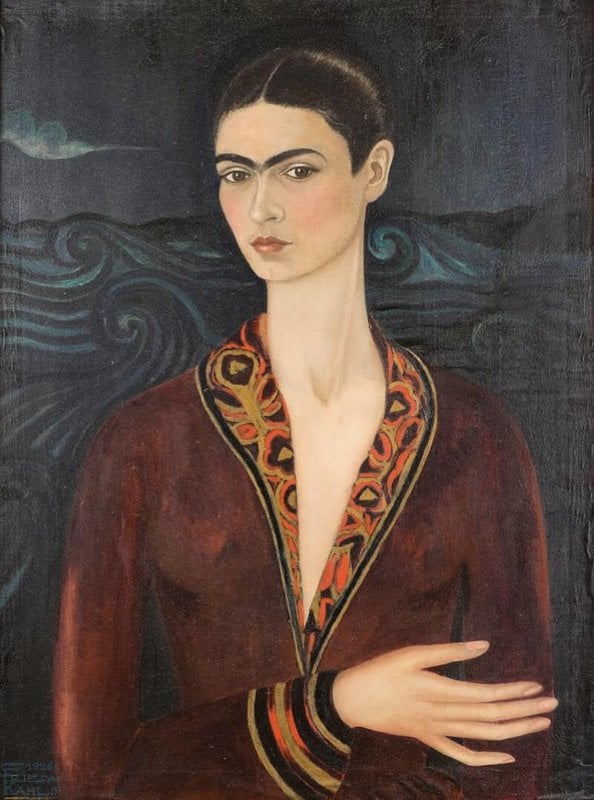 Frida Kahlo Self Portrait In A Velvet Dress museum quality