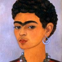 Frida Kahlo Self Portrait With Curly Hair