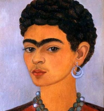 art oil painting reproduction of  Frida Kahlo Self Portrait With Curly Hair museum quality handmade