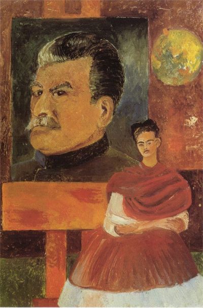 art oil painting reproduction of  Frida Kahlo Self Portrait With Stalin museum quality handmade
