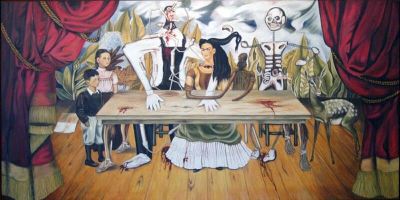 art oil painting reproduction of  Frida Kahlo The Wounded Table museum quality handmade