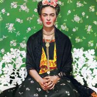 Frida On White Bench By Frida Kahlo