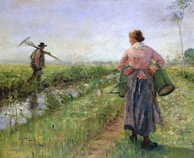 art oil painting reproduction of  Fritz Von Uhde In The Morning 1889 museum quality handmade