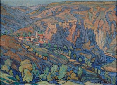 art oil painting reproduction of  Gabriel Marius Adolphe Moiselet Paysage A Lempdes museum quality handmade