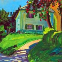 Gabriele M Nter Summer House With Apple Tree 1908
