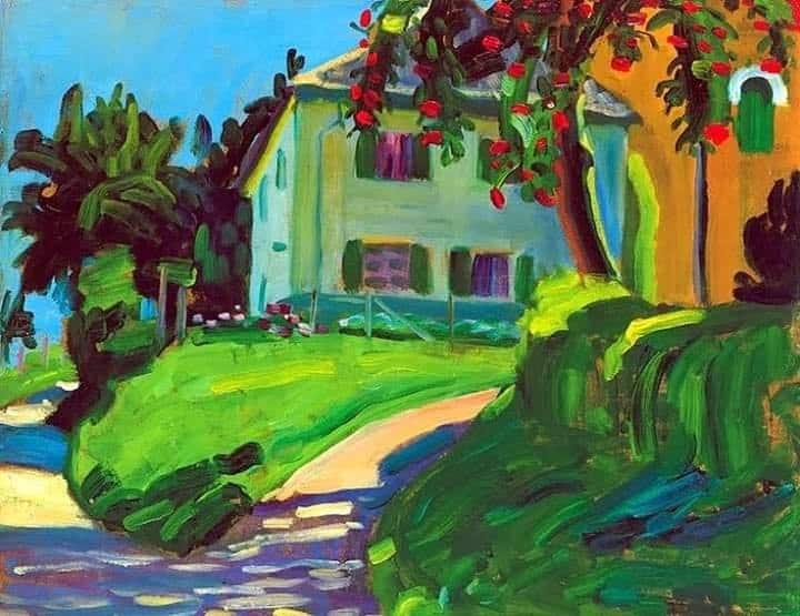 Gabriele M Nter Summer House With Apple Tree 1908 museum quality