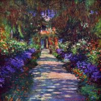 Garden At Giverny By Claude Monet