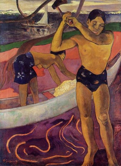 art oil painting reproduction of  Gauguin A Man With Axe museum quality handmade