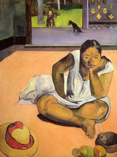art oil painting reproduction of  Gauguin Brooding Woman museum quality handmade