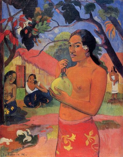 art oil painting reproduction of  Gauguin Femme Tenant Un Fruit museum quality handmade
