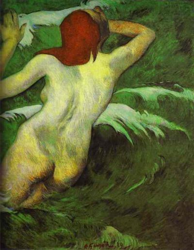 art oil painting reproduction of  Gauguin In The Waves museum quality handmade