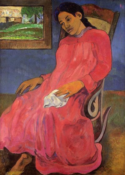 art oil painting reproduction of  Gauguin Melancholic museum quality handmade
