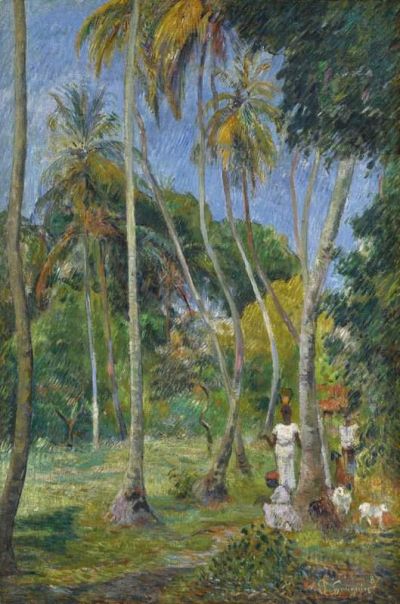 art oil painting reproduction of  Gauguin Paul Chemin Sous Les Palmiers 1887 museum quality handmade
