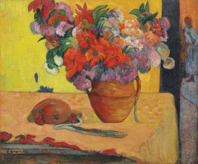 art oil painting reproduction of  Gauguin Paul Fleurs Dans Un Vase 1886-87 1893-95 museum quality handmade
