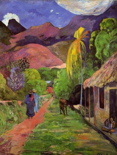 art oil painting reproduction of  Gauguin Road In Tahiti museum quality handmade