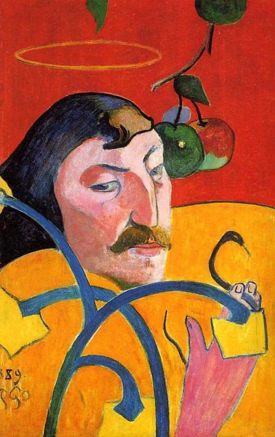 art oil painting reproduction of  Gauguin Self Portrait With Halo museum quality handmade