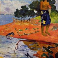 Gauguin She Goes Down To The Fresh Water - Haere Pape