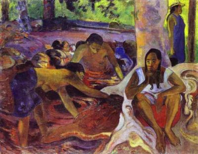 art oil painting reproduction of  Gauguin The Fisherwomen Of Tahiti museum quality handmade