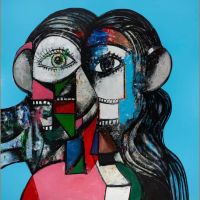 George Condo Prismatic Head Composition