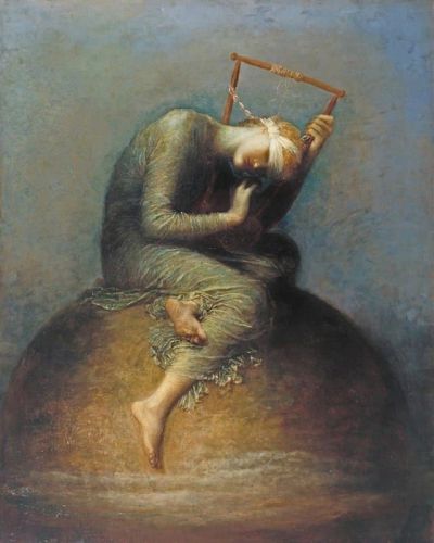 art oil painting reproduction of  George Frederic Watts Hope 1886 museum quality handmade