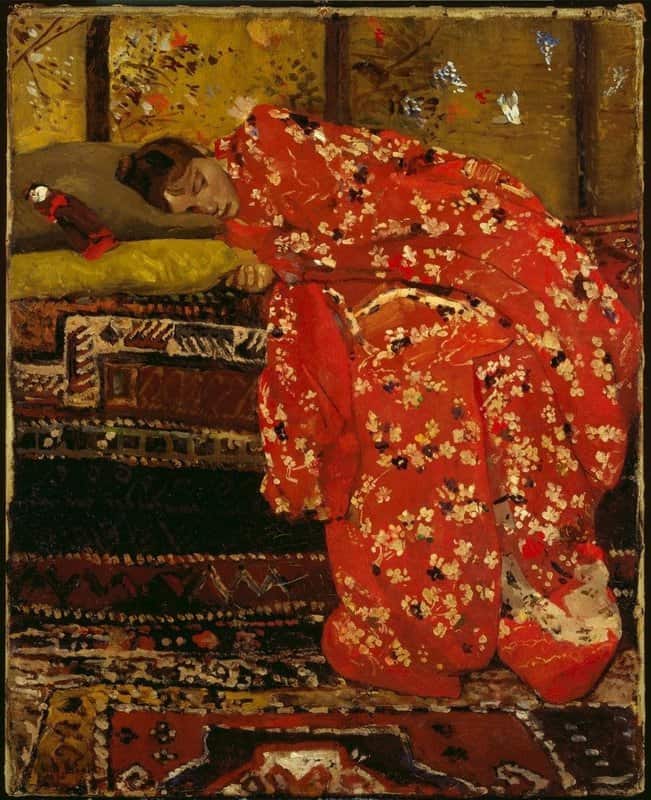 George Hendrik Breitner Girl In A Red Kimono 1896 museum quality