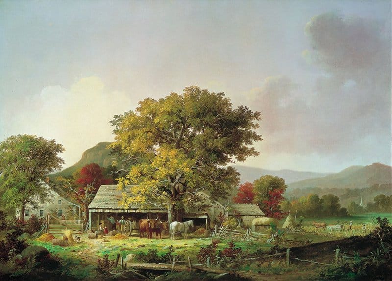 George Henry Durrie Autumn In New England Cider Making 1863 museum quality
