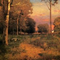 George Inness Early Moonrise Florida 1893 Hand Painted Reproduction