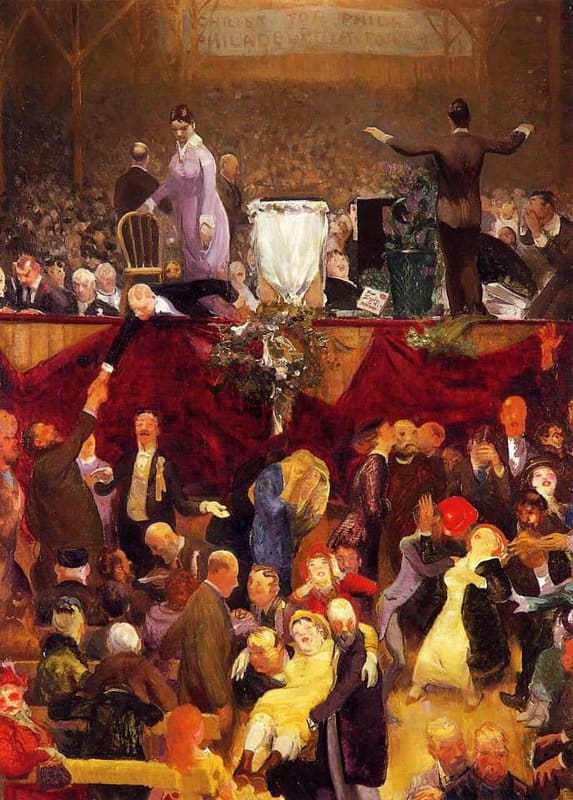 George Wesley Bellows Usa The Sawdust Trail 1916 museum quality
