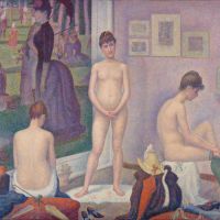 Georges-pierre Seurat Models Poseuses Hand Painted Reproduction