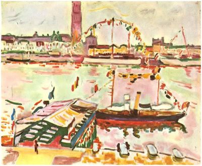 art oil painting reproduction of  Georges Braque Antwerp Harbor museum quality handmade