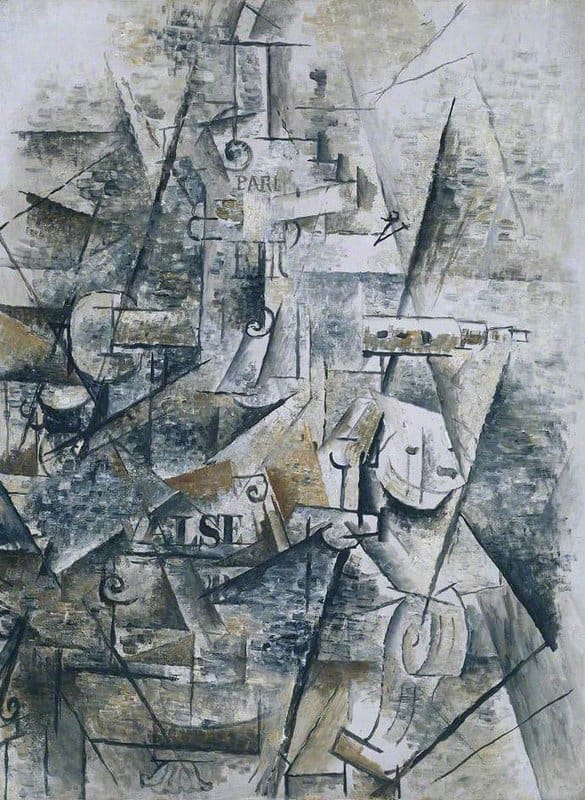 Georges Braque Clarinet And Bottle Of Rum On A Mantelpiece museum quality
