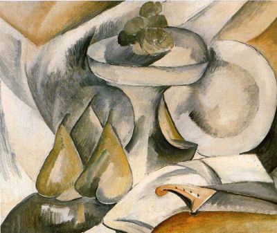 art oil painting reproduction of  Georges Braque Plate And Fruit Dish museum quality handmade