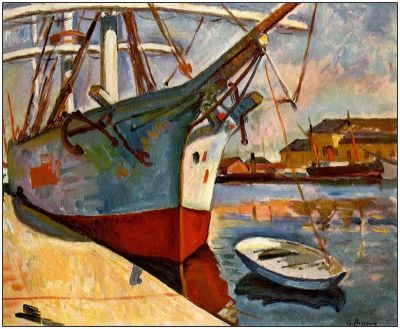 art oil painting reproduction of  Georges Braque Ship At Le Havre museum quality handmade