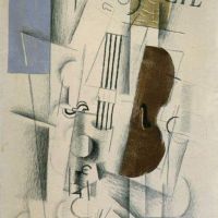 Georges Braque Violin And Newspaper