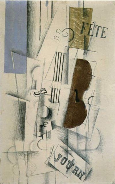 art oil painting reproduction of  Georges Braque Violin And Newspaper museum quality handmade