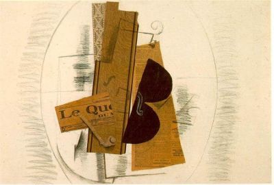 art oil painting reproduction of  Georges Braque Violin And Pipe Le Quotidien museum quality handmade