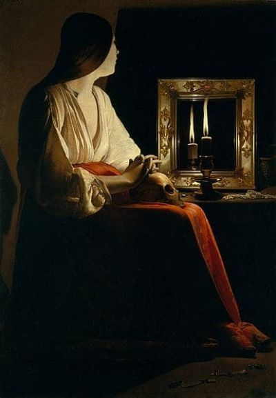 art oil painting reproduction of  Georges De La Tour The Penitent Magdalen museum quality handmade