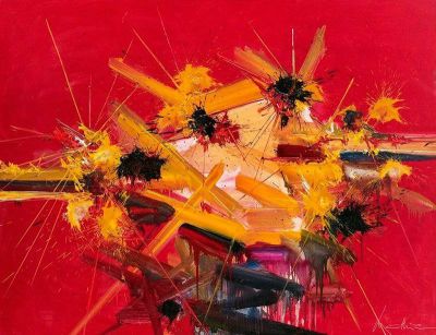 art oil painting reproduction of  Georges Mathieu Graces Vagabondes 1991 museum quality handmade